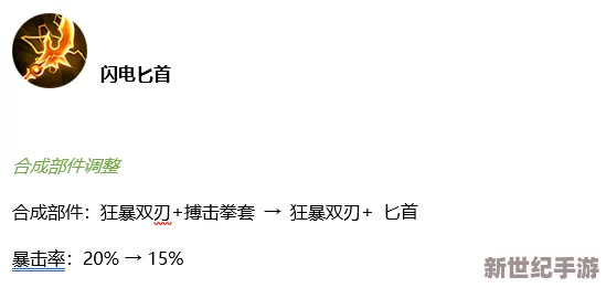 王者荣耀攻击装闪电匕首（电刀）属性详解：攻速移速加成及法球效果解析